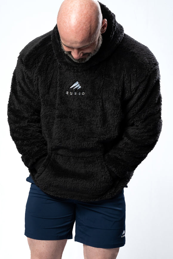 Decompress Hoodie - Black Men's, perfect for cozy layering and casual wear. Ruggd