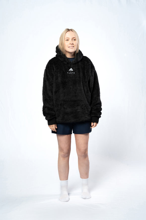 Decompress Hoodie - Black Soft for women, perfect for cozy layering and casual wear. Ruggd