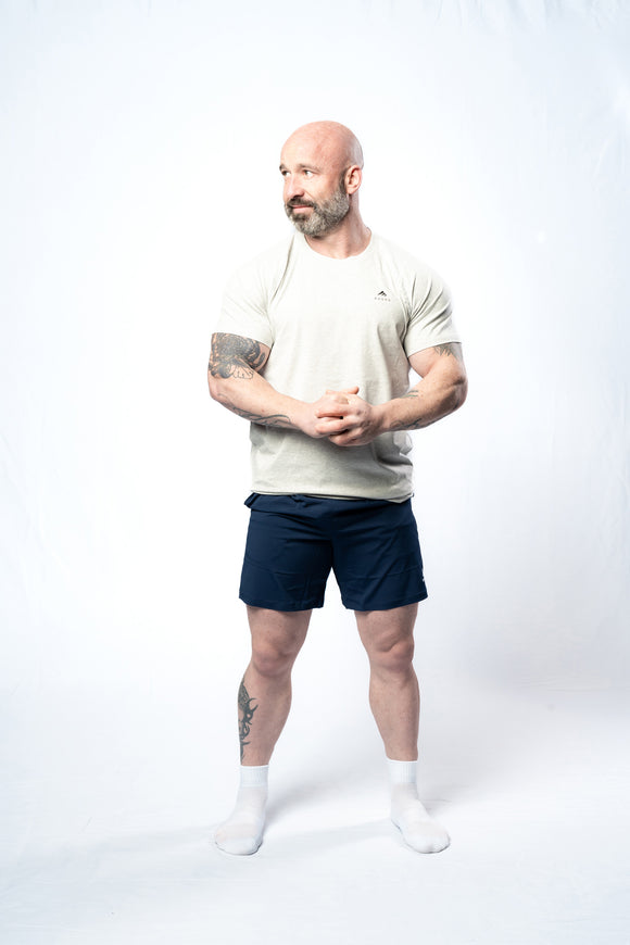 Essential Tee - Lite Grey Men's, perfect for everyday wear and layering. Ruggd