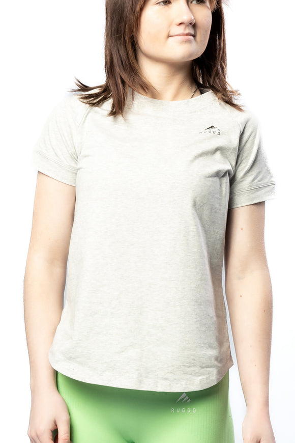 Classic Essential Tee - Lite Grey for versatile styling, ideal for casual and active wear. Ruggd