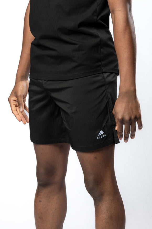 Men's perForm Shorts - Black, ideal for running, training, and fitness. Ruggd