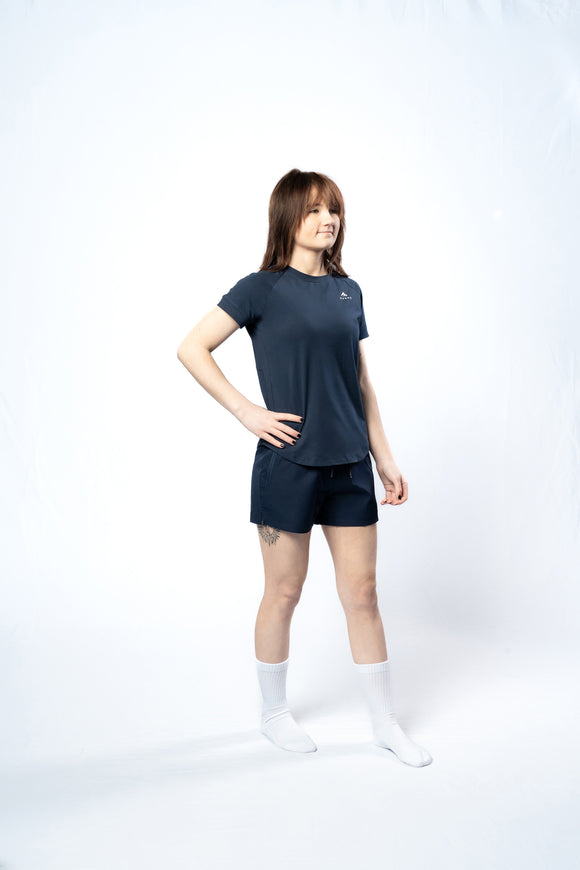 perForm Shorts - Navy for women, ideal for workouts, running, and casual wear. Ruggd
