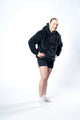 Navy Soft Decompress Hoodie for women, designed for casual wear and lounging. Ruggd