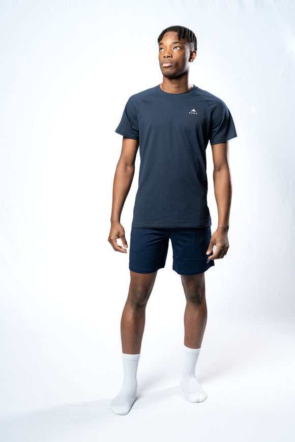 Essential Tee - Navy Men's, perfect for everyday wear and layering. Ruggd