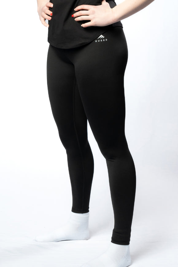 High-waisted Form Leggings - Black for women, ideal for gym sessions and running. Ruggd