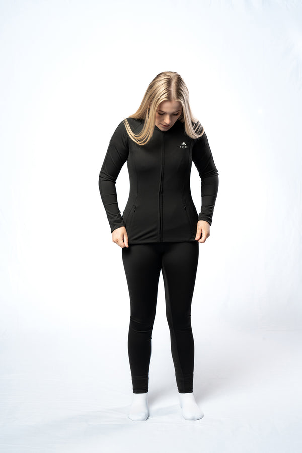 Ladies' Gym Pro Bundle: Black Hoodie & Leggings, perfect for gym and casual wear. Ruggd